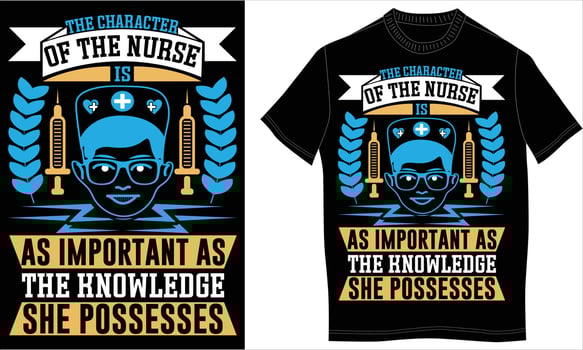 nurse tshirt design vector
