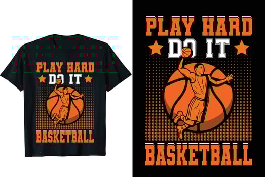 Play Hard Do It Basketball T-shirt vector