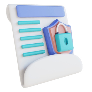 3D illustration locked document security png