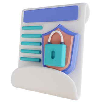3D illustration locked document security png