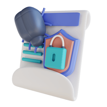 3D illustration virus document security png