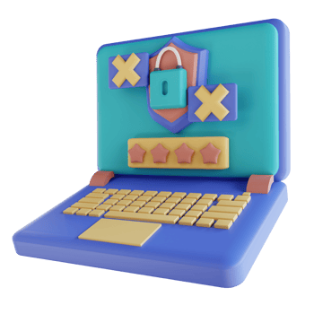 3D illustration wrong laptop password png