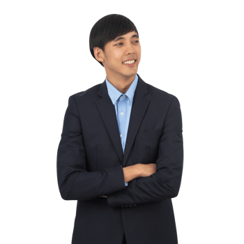 Handsome asian business man cutout, Png file