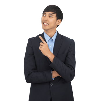 Handsome asian business man cutout, Png file