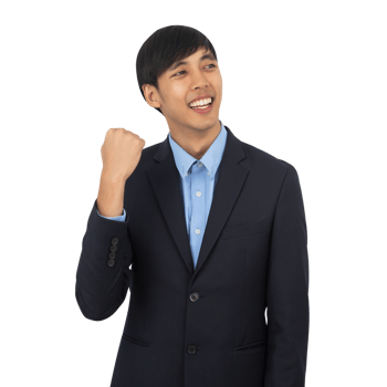 Handsome asian business man cutout, Png file