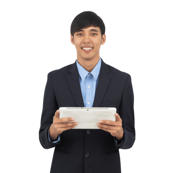 Handsome asian business man cutout, Png file