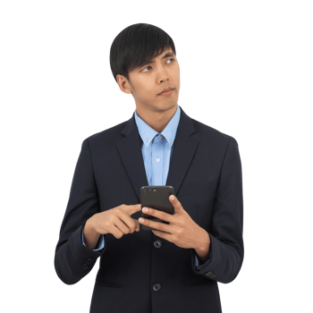 Handsome asian business man cutout, Png file