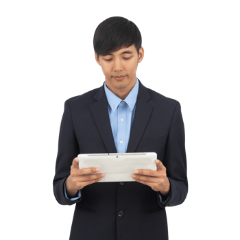 Handsome asian business man cutout, Png file
