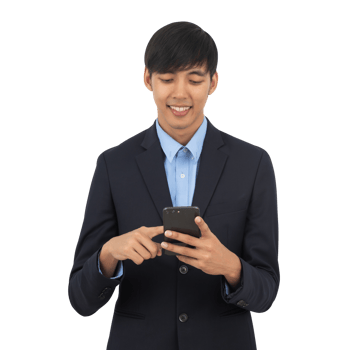Handsome asian business man cutout, Png file