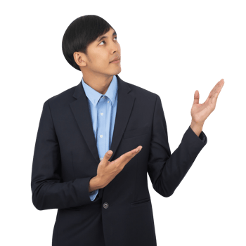 Handsome asian business man cutout, Png file
