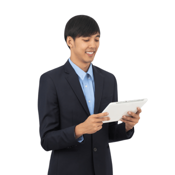 Handsome asian business man cutout, Png file
