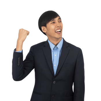 Handsome asian business man cutout, Png file