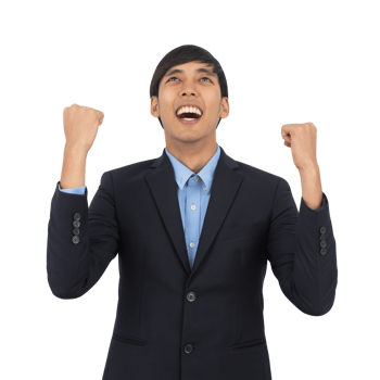 Handsome asian business man cutout, Png file