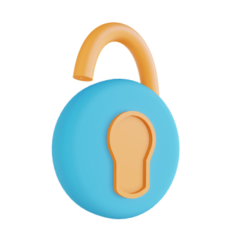 3D illustration security unlock png