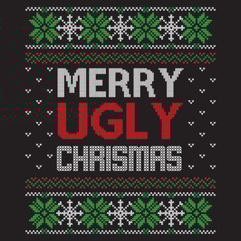 Merry ugly Christmas. vector