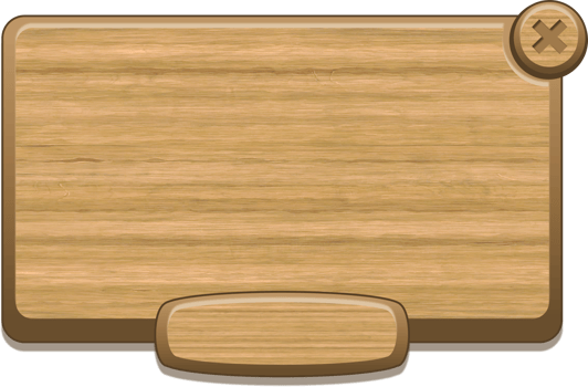 Wooden Panel For Game UI In Cartoon Style png