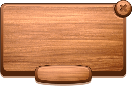 Wooden Panel For Game UI In Cartoon Style png