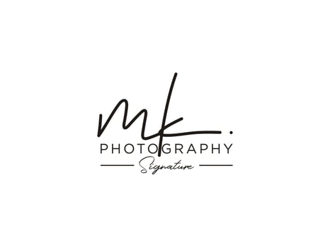 Letter MK Signature Logo Template Vector