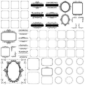 Frame design vector set