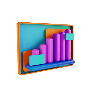 3D illustration candle chart png