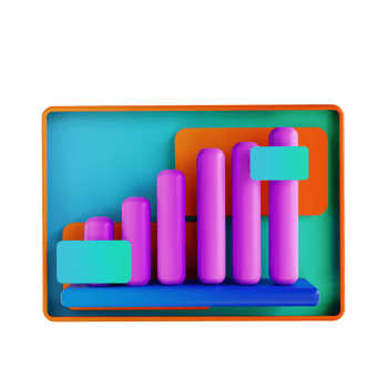 3D illustration candle chart png