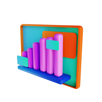 3D illustration candle chart png