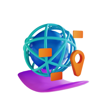 3D illustration global seo and local ceo png