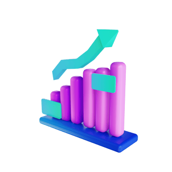 3D illustration growth traffic png