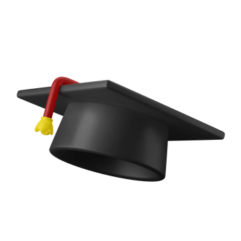 graduation cap mortar board 3d icon illustration png