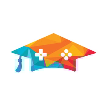 Game education vector logo design.