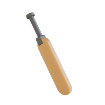 3D illustration Cricket bat sport png