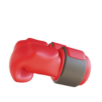 3D illustration boxing gloves sport png