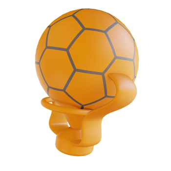 3D illustration football cup sport png