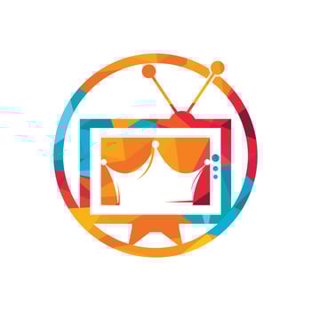 King TV vector logo design template.