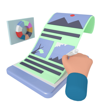 3d illustration of working ui designer png