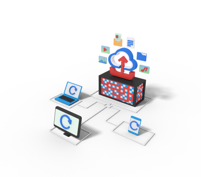 3d illustration of Cloud Data Backup png