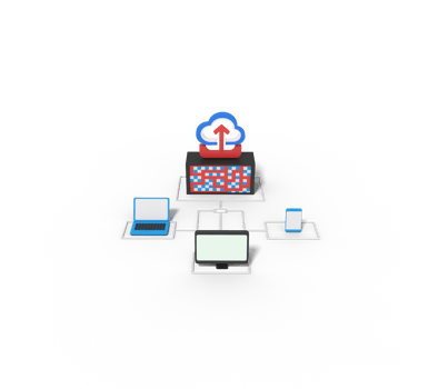 3d illustration of upload in cloud  server png