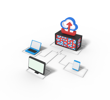 3d illustration of upload in cloud  server png
