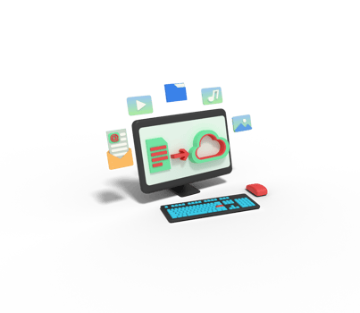3d illustration of email in cloud storage computer png