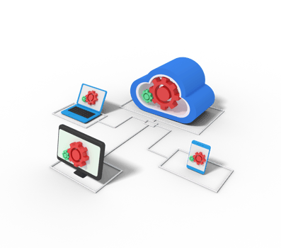 3d illustration of setting cloud storage png