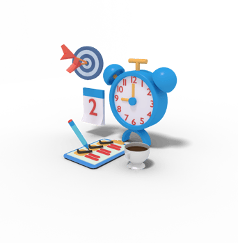 3d illustration of business planning alarm clock png
