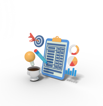 3d illustration of Business planning idea png
