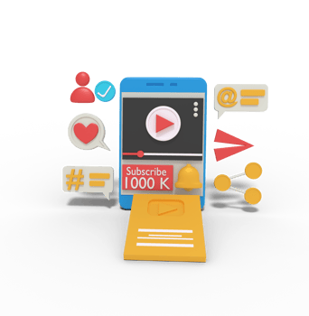 3d illustration of achievement of one million subscribers png