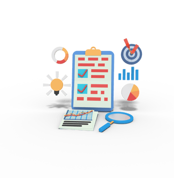 3d illustration of business planning checklist ideas png