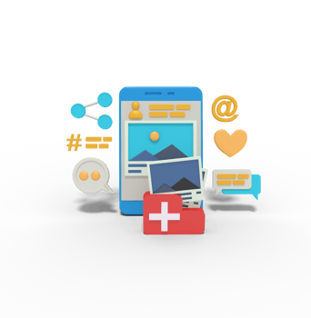 3d illustration of collection picture in my profile on phone png