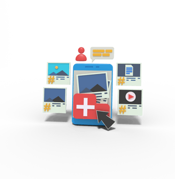 3d illustration of collection picture in my profile on phone png