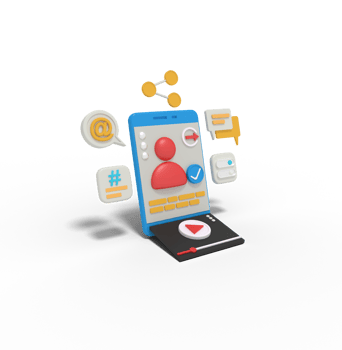 3d illustration of add friend on phone png