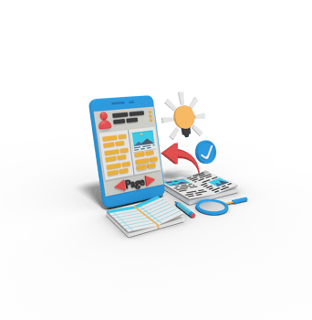 3d Illustration of Online Leaning Course App png