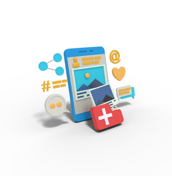 3d illustration of collection picture in my profile on phone png