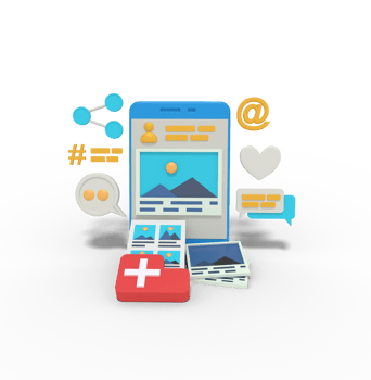 3d illustration of collection picture in my profile on phone png